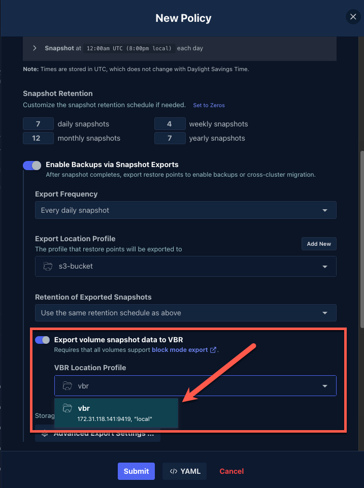 Backup Policies