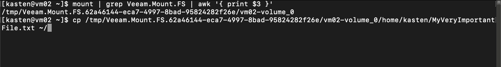 Restore Files from Source Host